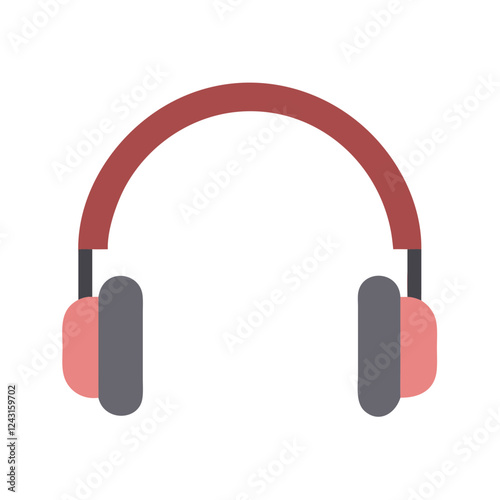 Headphones Icon in minimalist style on white background