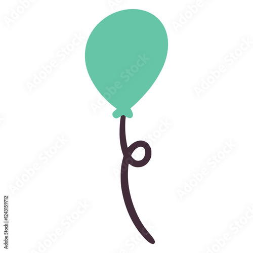 Green balloon party with children style