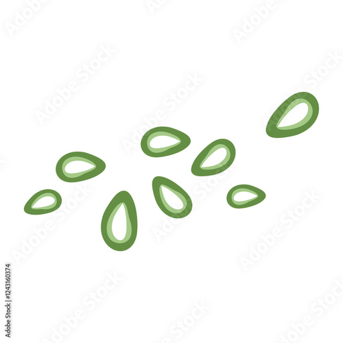 Green onion, chopped chives illustration