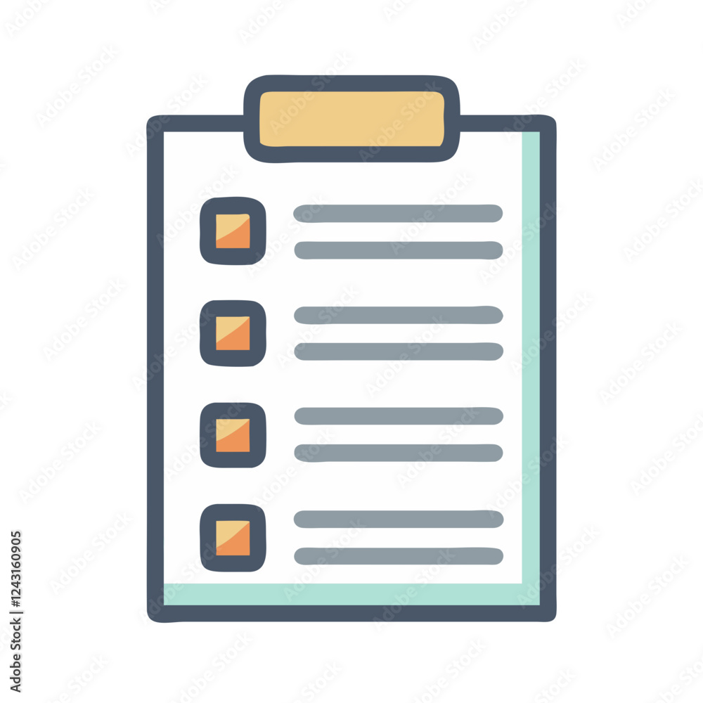 Task List Icon on clipboard with checkboxes Task List Icon on clipboard with checkboxes