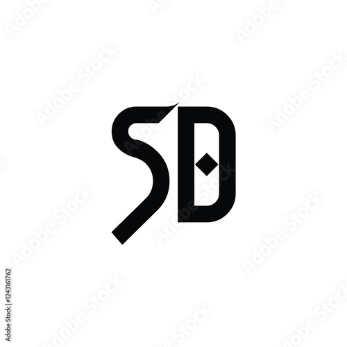 Free Download SD monogram logo design letter text name symbol monochrome logotype alphabet character simple logo - GFXLoad
