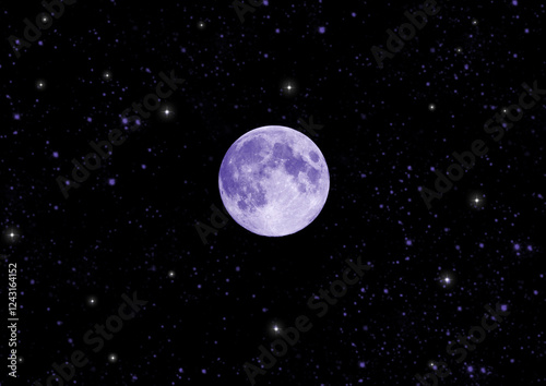 Obraz na płótnie The moon in the night sky w salonie