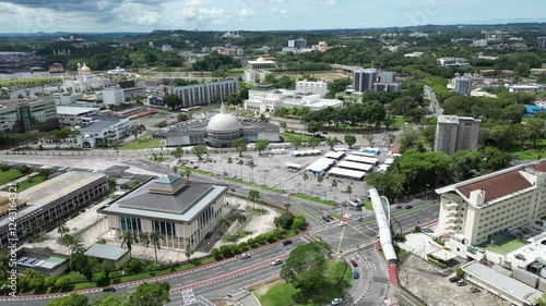  Bandar Seri Begawan Aerial View - The Capital of Brunei Darussalam, Borneo, Southeast Asia.