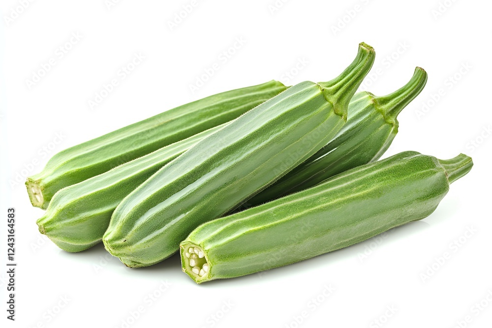 a okra isolated on white background