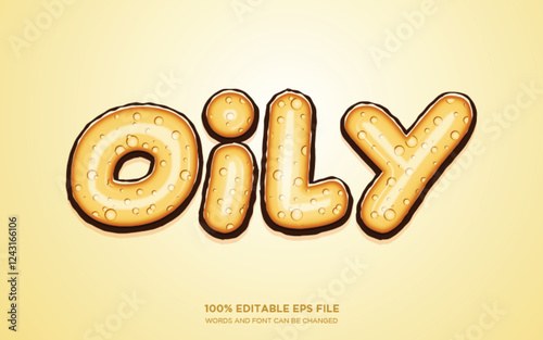 Oily 3D editable text style effect	
