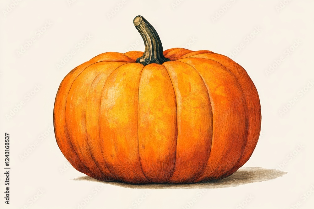 Obraz premium pumpkin vintage retro notanical illustration --ar 3:2 --style raw --v 6.1 Job ID: e649bcf0-ba05-4f8e-923d-e3f5be5e52bf