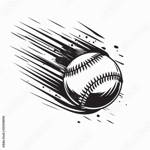 Baseball grunge image vector isolated on white background.