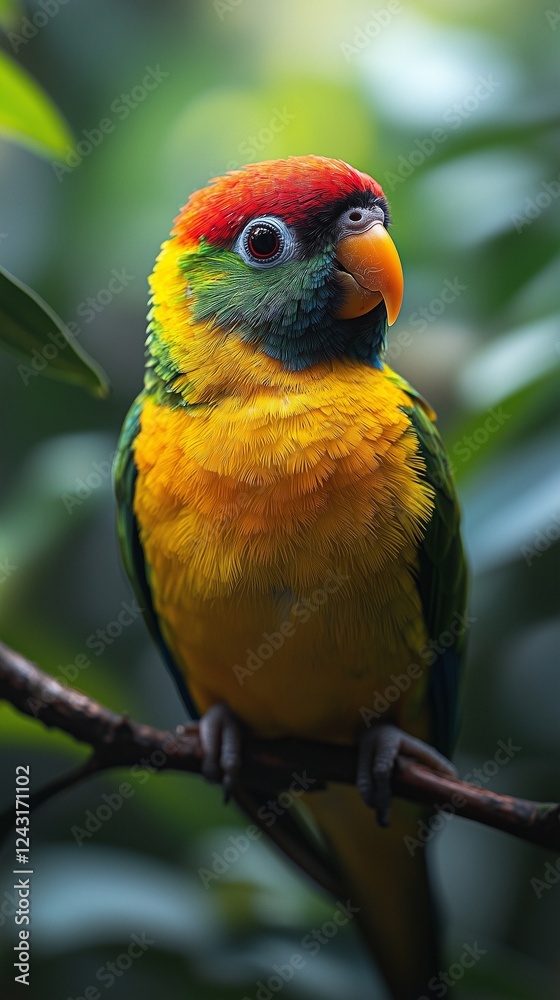 a collection of vibrant parrots perched on branches in a lush natural setting, showcasing their strikingly colorful plumage with intricate feather details. the images capture the birds in various clos a collection of vibrant parrots perched on branches in a lush natural setting, showcasing their strikingly colorful plumage with intricate feather details. the images capture the birds in various clos