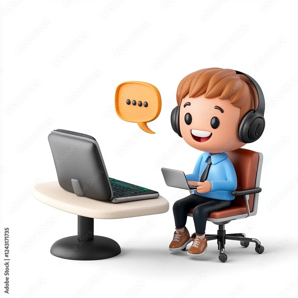 live chat window with a customer service agent, isolated on white background live chat window with a customer service agent, isolated on white background