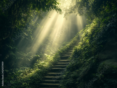 Mystical Forest Stairway