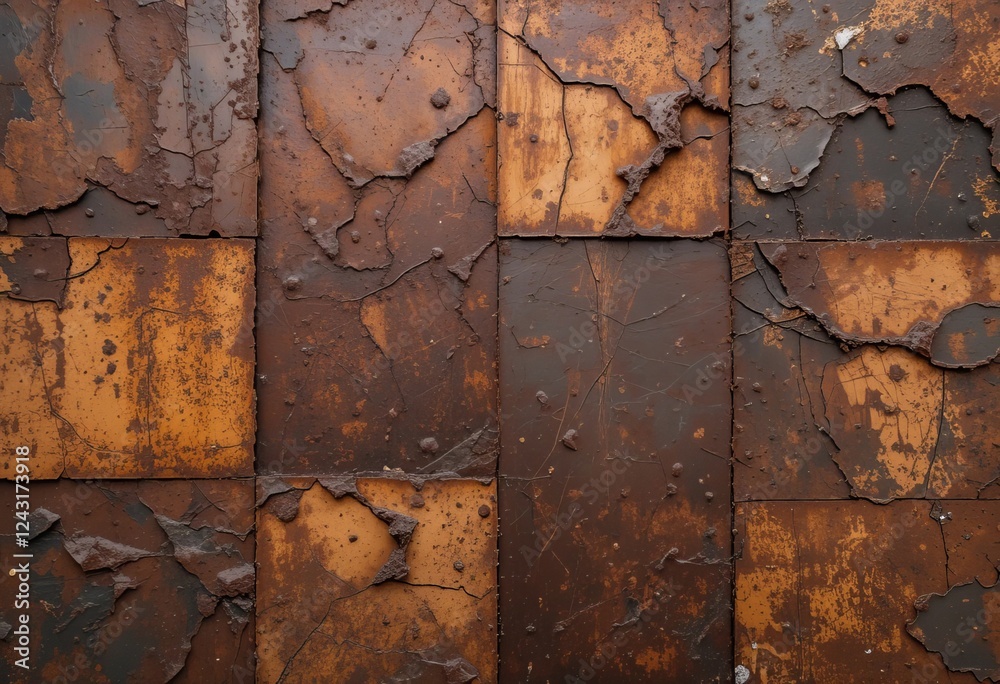 A collage of different close-up images of rusted metal sheet textures A collage of different close-up images of rusted metal sheet textures