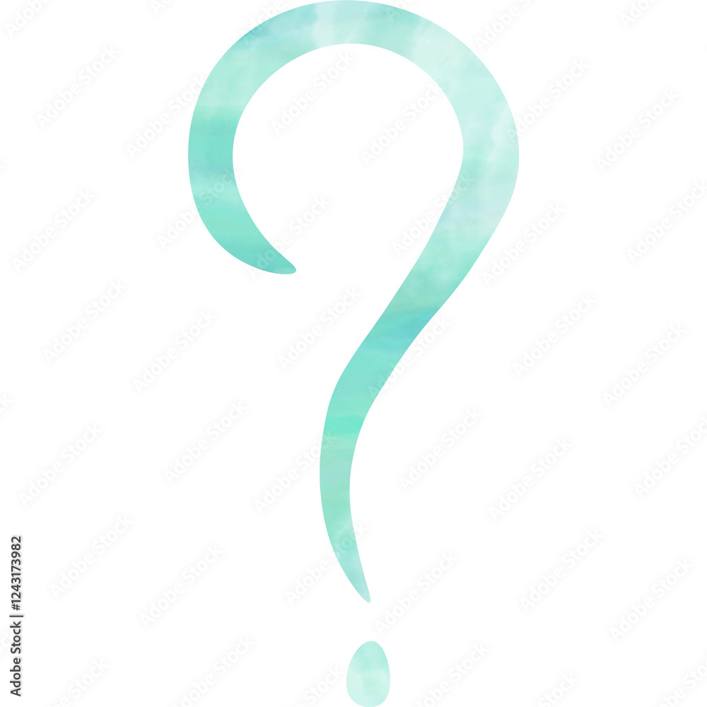 Illustration of an image of a beautiful watercolor patterned question mark icon. Illustration of an image of a beautiful watercolor patterned question mark icon.