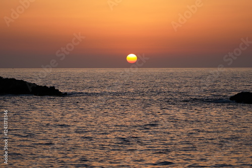The Greek island of Karpathos surrounded by the Mediterranean Sea