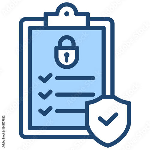 Security Audit Blue Icon