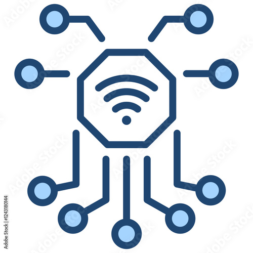 Network Blue Icon