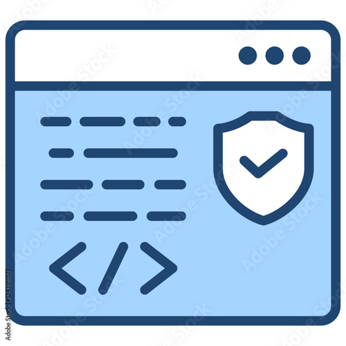Software Security Blue Icon