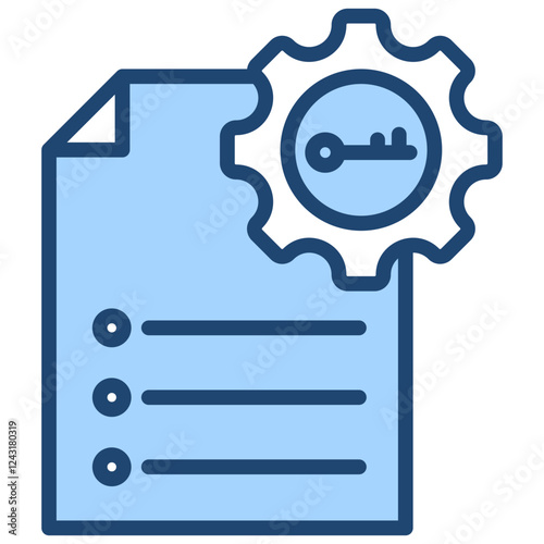 Access Control List Blue Icon