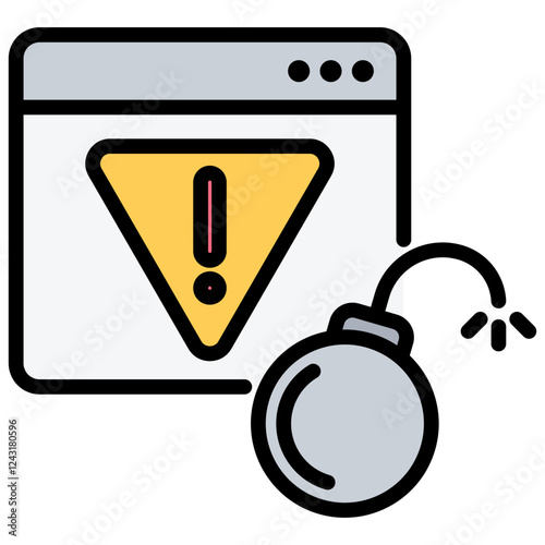 Threat Outline Color Icon