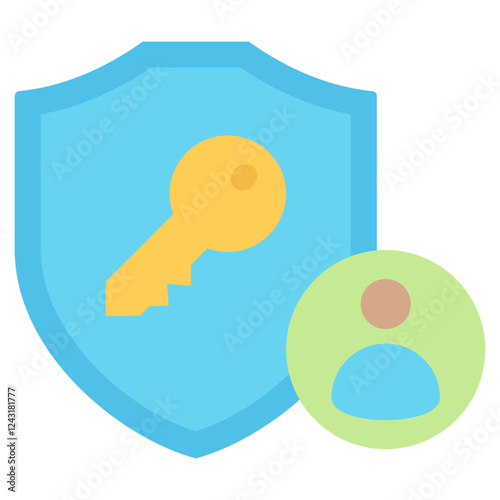 Private Key Flat Icon