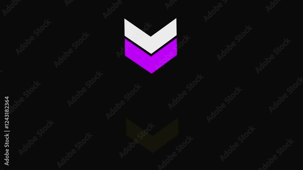 Arrow sign. swipe icon video animation. directional arrow loop ...