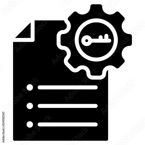 Access Control List Glyph Icon