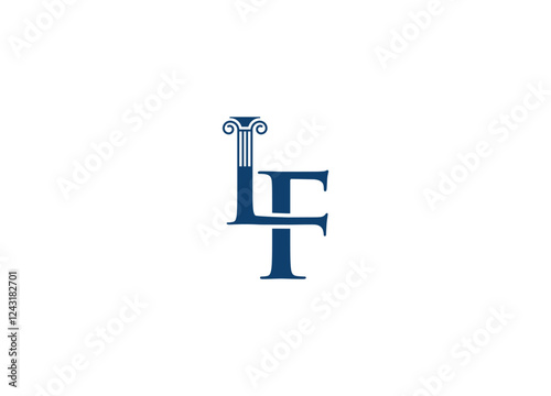 LF modern logo design with vector icon template