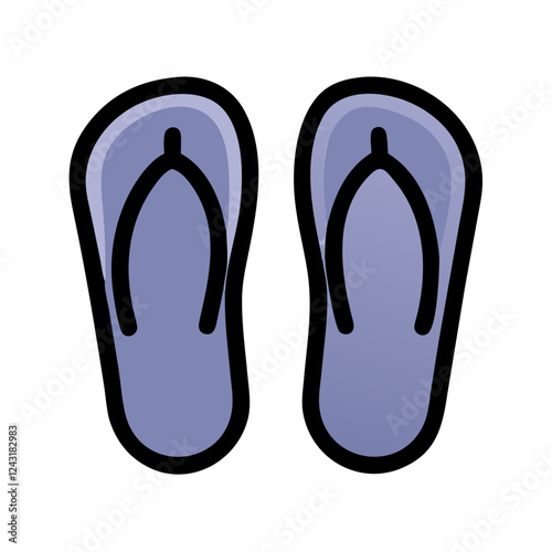 Flip Flops Icon in purple design against a white background