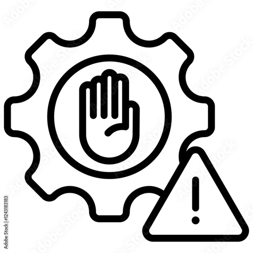 Intrusion Prevention System Outline Icon