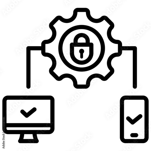 Device Security Outline Icon