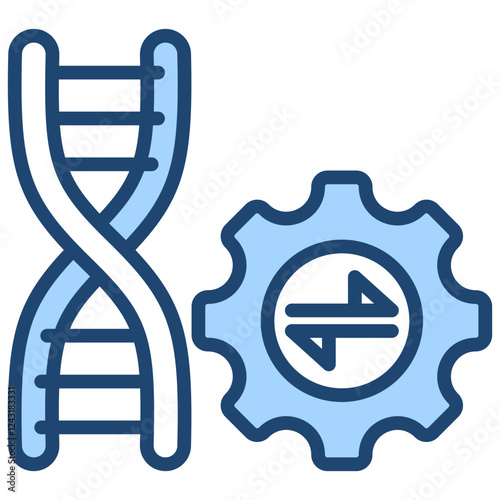 Gene Transfer Blue Icon