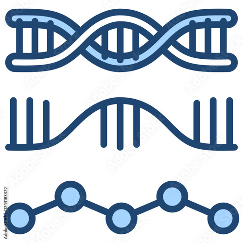 Gene Expression Blue Icon