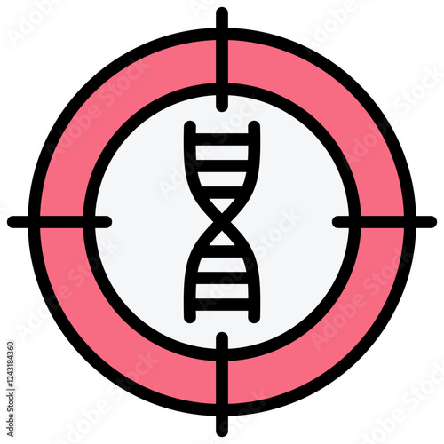 Gene Targeting Outline Color Icon