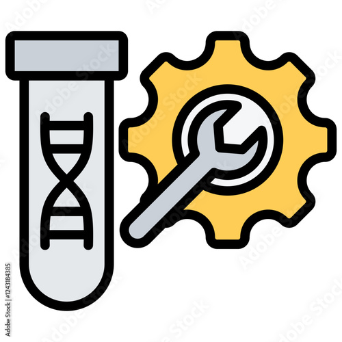 Genetic Modification Outline Color Icon