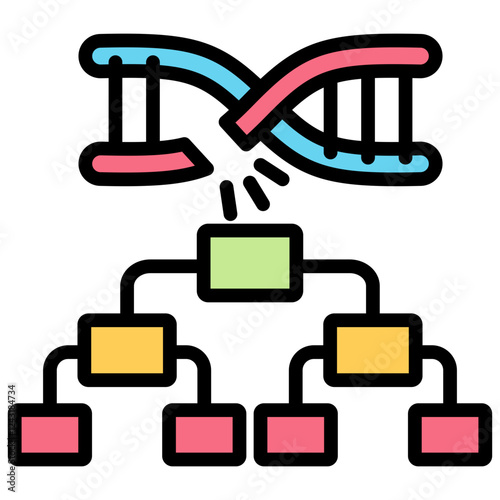 Inherited Disease Outline Color Icon
