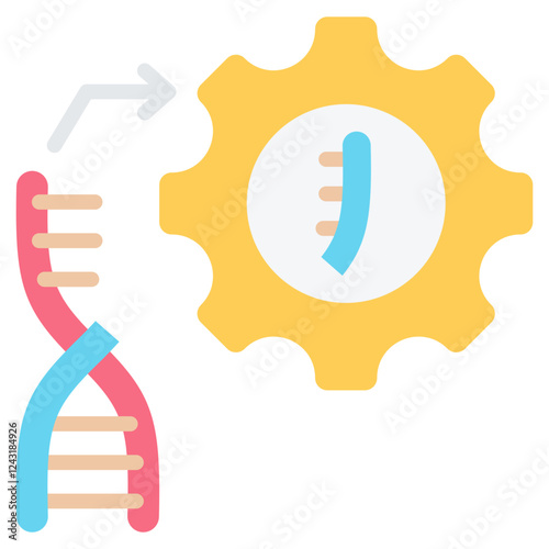 Genome Editing Flat Icon