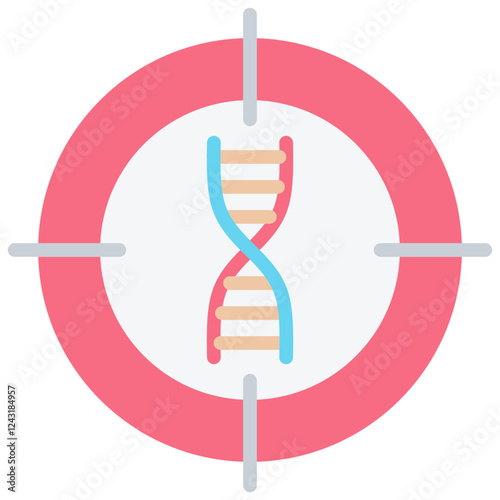Gene Targeting Flat Icon