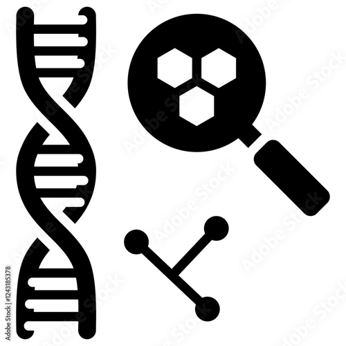 Dna Glyph Icon