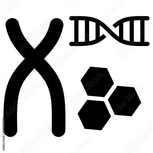 Genetic Material Glyph Icon