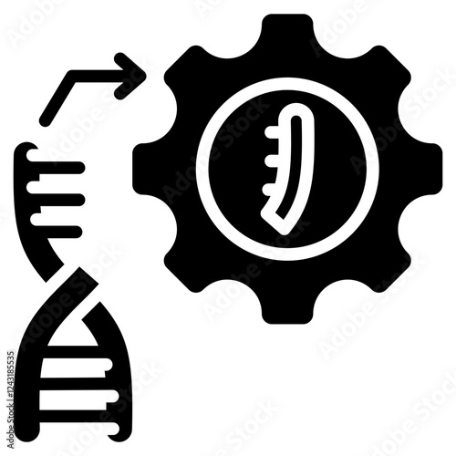 Genome Editing Glyph Icon