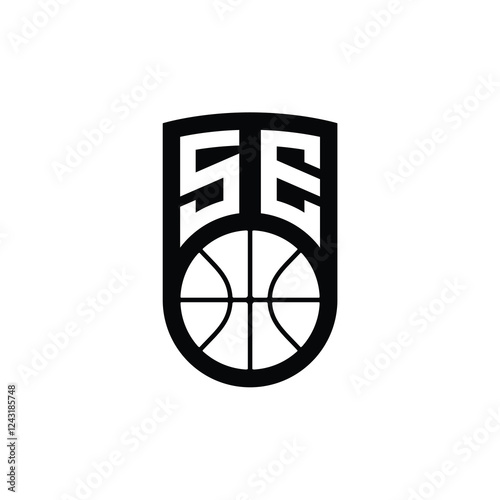 SE monogram logo design letter text name symbol monochrome logotype alphabet character simple logo
