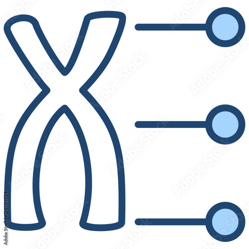 Foto Genetic Locus Blue Icon