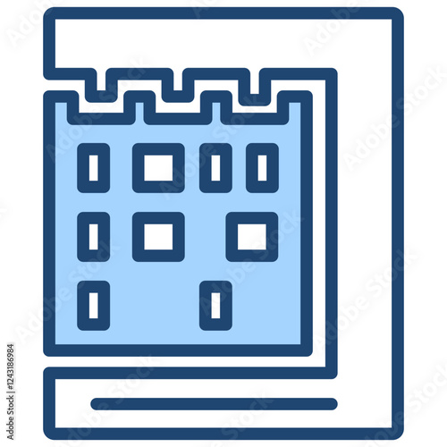 Gel Electrophoresis Blue Icon
