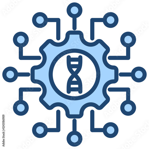 Biotechnology Blue Icon