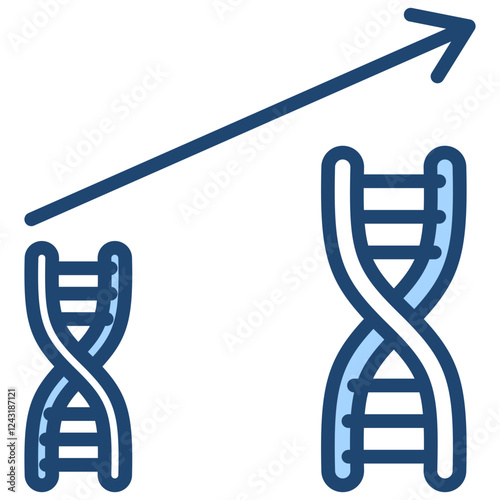 Evolutionary Biology Blue Icon