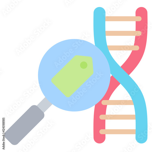 Genetic Marker Flat Icon