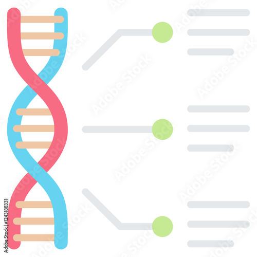 Functional Genomics Flat Icon
