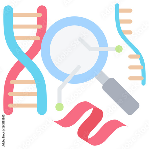 Transcriptomic Flat Icon