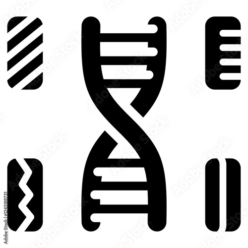 Genetic Variation Glyph Icon