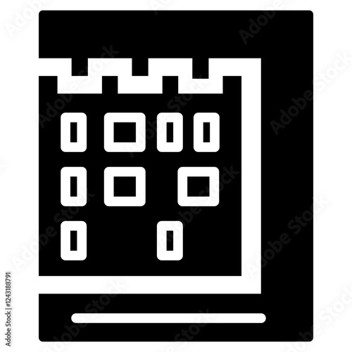 Gel Electrophoresis Glyph Icon