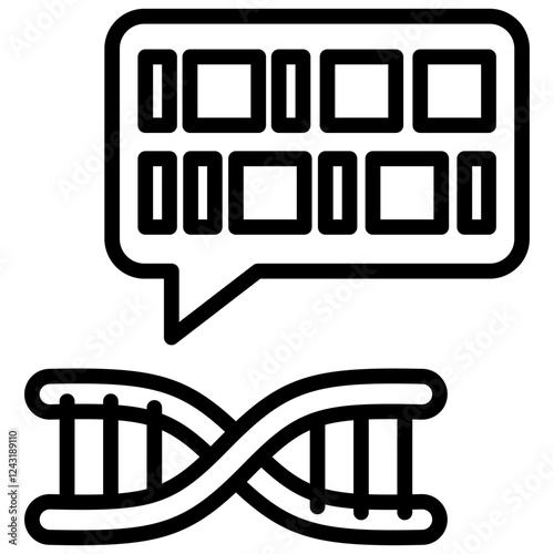Genetic Code Outline Icon